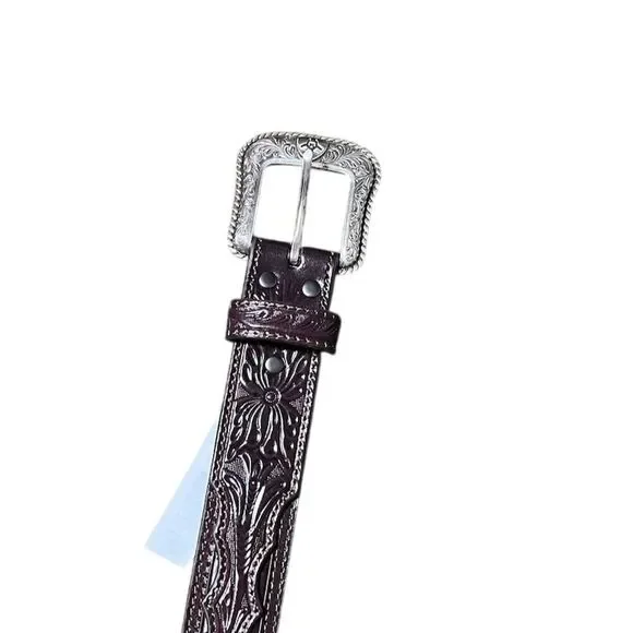 Ariat Men's Brown Leather Dress Belt Size 32 - Picture 5 of 5